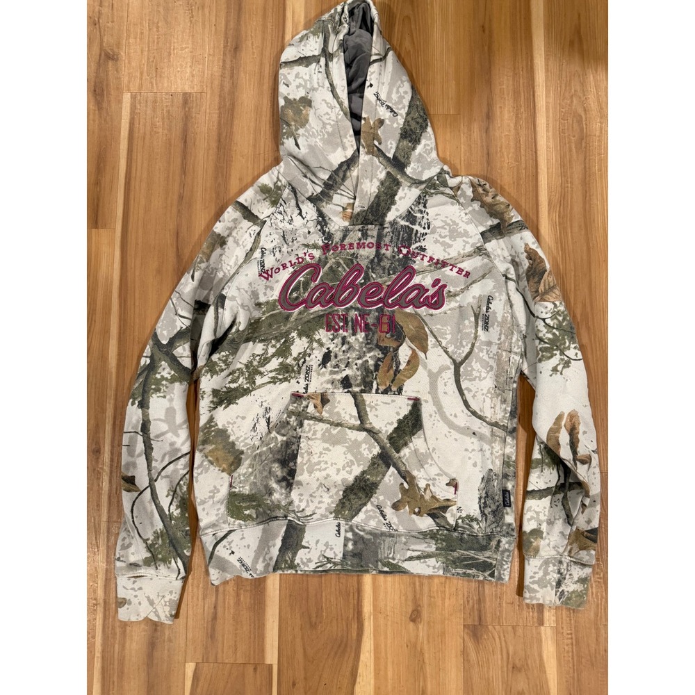 Cabelas Womens Small Snow Camo Hoodie